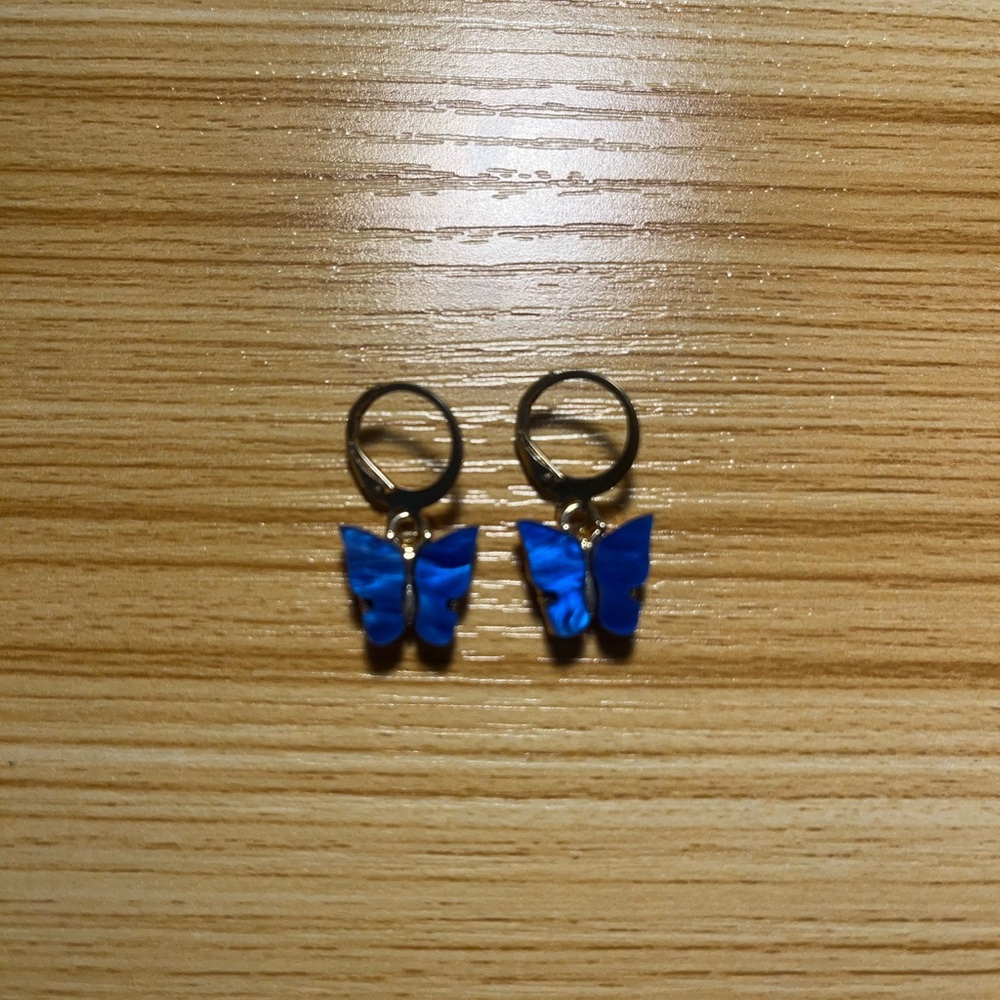 Blue Butterfly Earrings